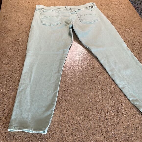 Lucky Brand Zoe Straight Crop Jeans in Mint Green sz 10/30 - Picture 5 of 16